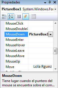 mouse down menu